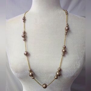 J. Crew gold tone w/ faux pearls. EUC